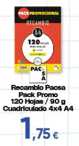 Hiper FROIZ Recamblo Pacsa Pack Promo 120 Hojas / Cuadriculado 4x4 A4 oferta