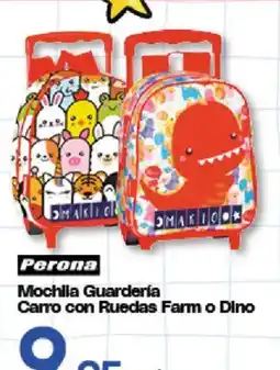 Hiper FROIZ Perona Mochilla Guardería Carro con Ruedas Farm o Dino oferta