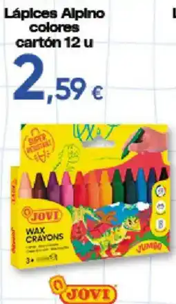 Hiper FROIZ Jovi lápices colores cartón 12 u oferta