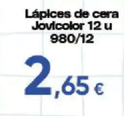 Hiper FROIZ Jovicolor lápices de cera 12 u oferta