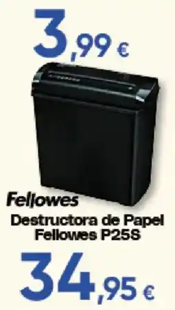 Hiper FROIZ Fellowes Destructora de Papel Fellowes P25S oferta