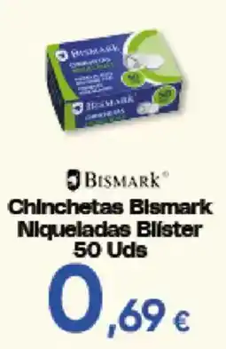 Hiper FROIZ Bismark chinchetas niqueladas blister oferta