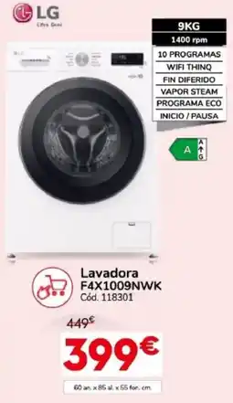 Conforama Lg lavadora f4x1009nwk oferta