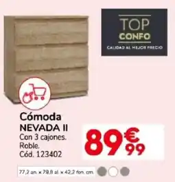 Conforama Top Confo cómoda nevada ii oferta