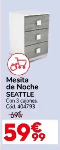 Conforama Seattle mesita de noche oferta
