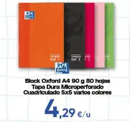 Hiper FROIZ Oxford Block A4 Tapa Dura Microperforado Cuadriculado 5x5 varios colores oferta