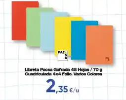 Hiper FROIZ Pacsa libreta gofrada oferta