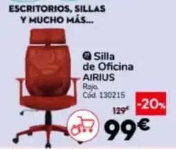 Conforama Silla de Oficina AIRIUS Rojo oferta