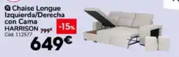Conforama Harrison chaise longue izquierda/derecha con cama oferta