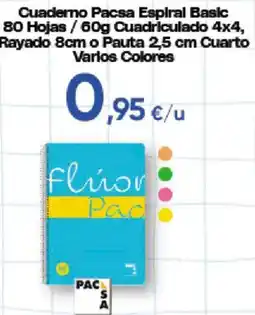 Hiper FROIZ Pacsa Cuaderno Espiral Basic oferta