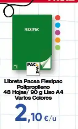 Hiper FROIZ Libreta Pacsa Flexipac Pollpropileno 48 Hojas/ 90 g Liso A4 Varlos Colores oferta