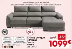 Conforama Nahia Chaise Longue 3 Plazas oferta