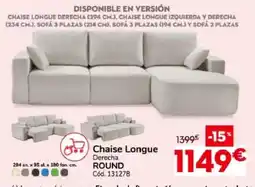 Conforama Chaise Longue Derecha ROUND oferta