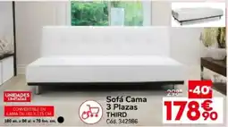 Conforama Third sofá cama 3 plazas oferta