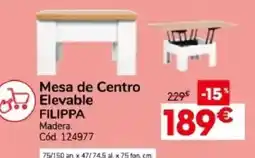 Conforama Filippa mesa de centro elevable oferta