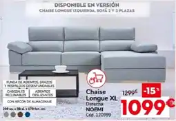 Conforama Noemi chaise longue xl derecha oferta