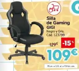 Conforama Gigi silla de gaming negro y gris oferta