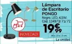 Conforama Pongo lampara de escritorio negra led 4.5w oferta