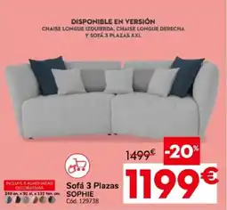 Conforama Sophie sofá 3 plazas oferta