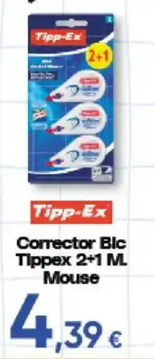 Hiper FROIZ Tipp-Ex Corrector Bic Tippex 2+1 ML Mouse oferta