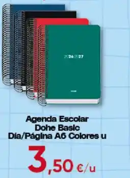 Hiper FROIZ Agenda escolar dohe basic Dia/pagina A6 colores oferta