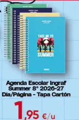 Hiper FROIZ Agenda Escolar Ingraf Summer 8º 2026-27 oferta