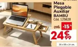 Conforama Bambú Mesa Plegable Auxiliar oferta