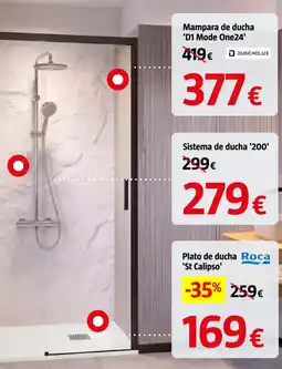 Bauhaus Duscholux mampara de ducha d1 mode one24 oferta