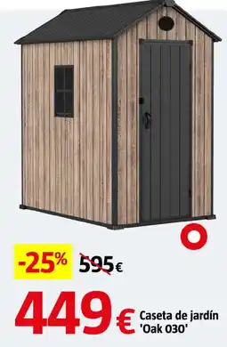 Bauhaus Caseta de jardín 'Oak 030' oferta