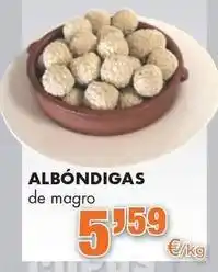 Congelados Copos Albóndigas de magro oferta