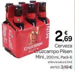 Supermercados El Jamón Cruzcampo - cerveza pil oferta