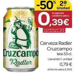 Supermercados El Jamón Cruzcampo - cerveza radler oferta