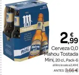 Supermercados El Jamón Mahou - cerveza 0,0 tostada oferta