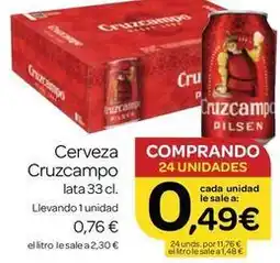 Supermercados El Jamón Cruzcampo - cerveza oferta