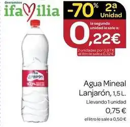 Supermercados El Jamón Lanjarón - agua oferta