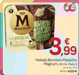 Supermercados El Jamón Magnum - helado bombon pistacho oferta