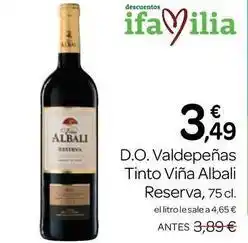 Supermercados El Jamón Viña albali - d.o. valdepenas tinto oferta