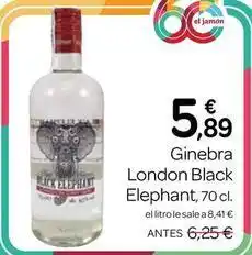 Supermercados El Jamón El jamón - ginebra london black elephant oferta