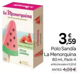 Supermercados El Jamón La menorquina - polo sandía oferta