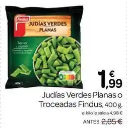 Supermercados El Jamón Findus - judias verdes planas o troceadas oferta