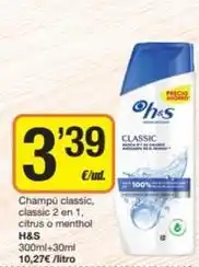 Economy Cash H&s - champú classic oferta