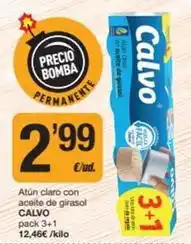 Economy Cash Calvo - atun claro con aceite de girasol oferta