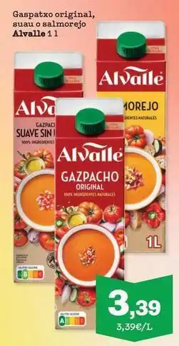 Sorli Alvalle - gaspatxo original, suau o salmorejo oferta