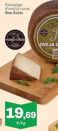 Sorli Don julio - formatge d'ovella curat oferta