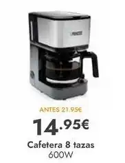 Cafetera 8 tazas 600w