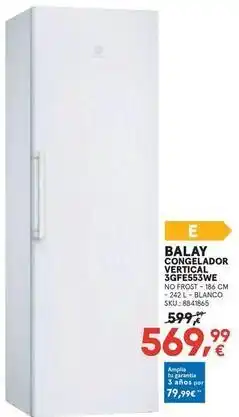Worten Balay - congelador vertical 3fe553we oferta
