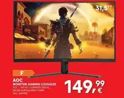 Worten Aoc - monitor gaming c3zq42ze oferta