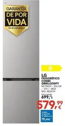 Worten Lg - frigorífico combi gbbjj00d oferta