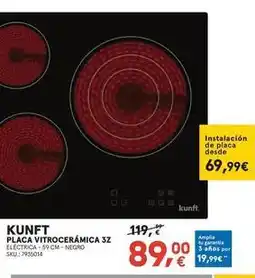 Worten Kunft - placa vitrocerámica 3z oferta