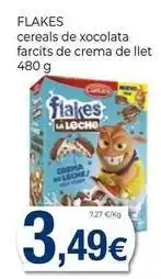 Keisy Flakes cereals de xocolata farcits de crema de llet oferta